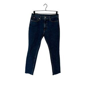 Rag & Bone Women 28 High Rise Ankle Straight Dark Wash‎ Denim Jeans Quiet Luxury